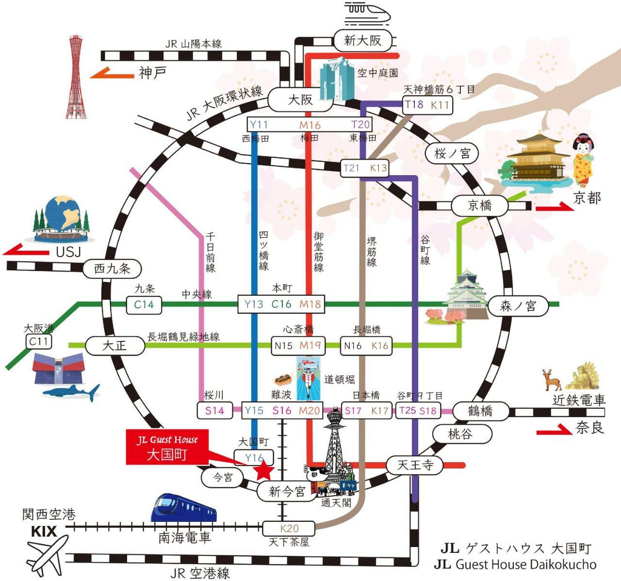 Jl Guesthouse Daikokucho Οσάκα Εξωτερικό φωτογραφία